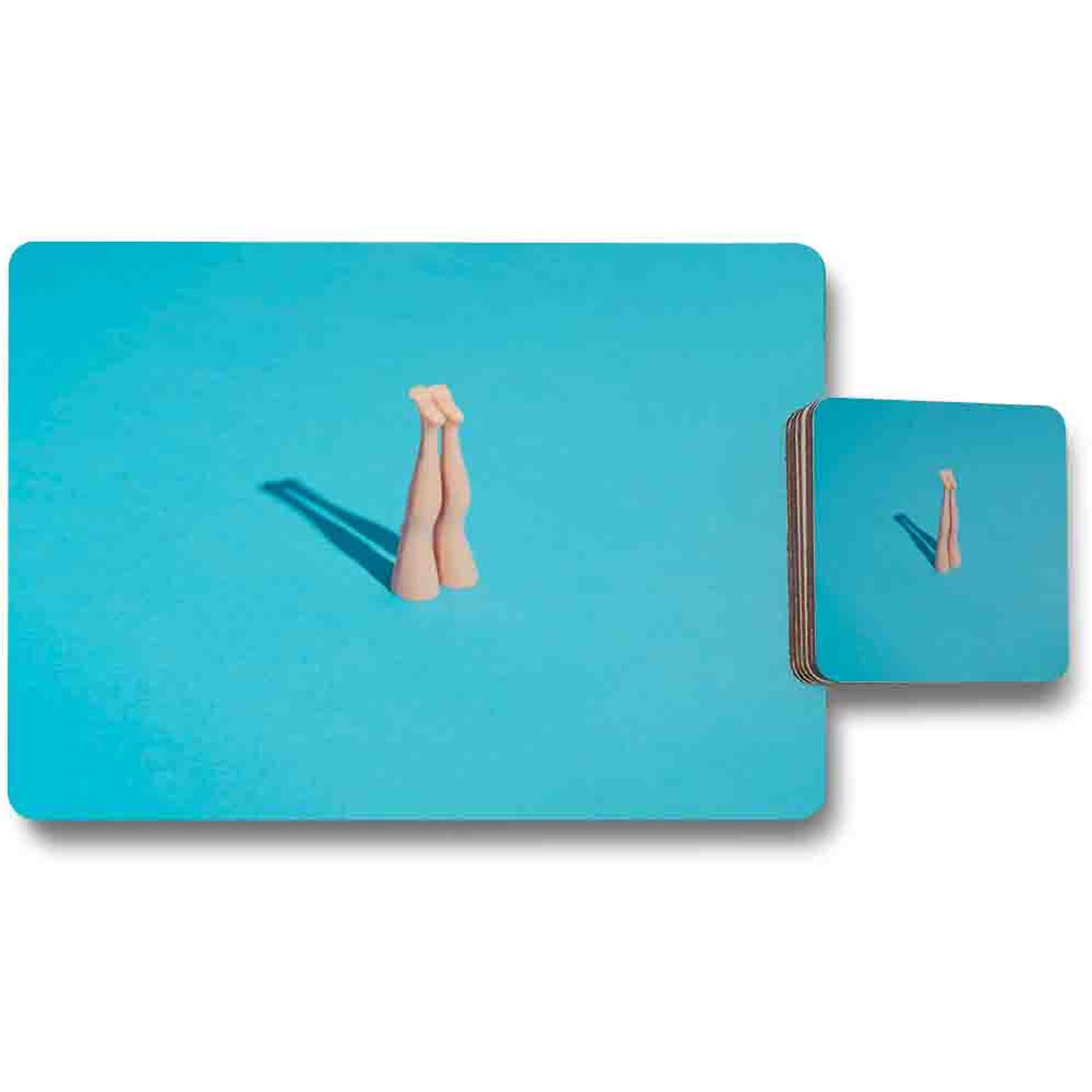 Image of Swimming Dive Placemat Coaster Set -&hellip;