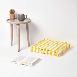 Homescapes Cotton Thick Stripe Floor Cushion