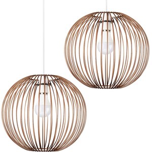 Faraday Pair of Copper Ceiling Pendant Shade
