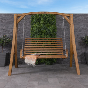 2-3 Seater Larch Wood Outdoor Swing Seat