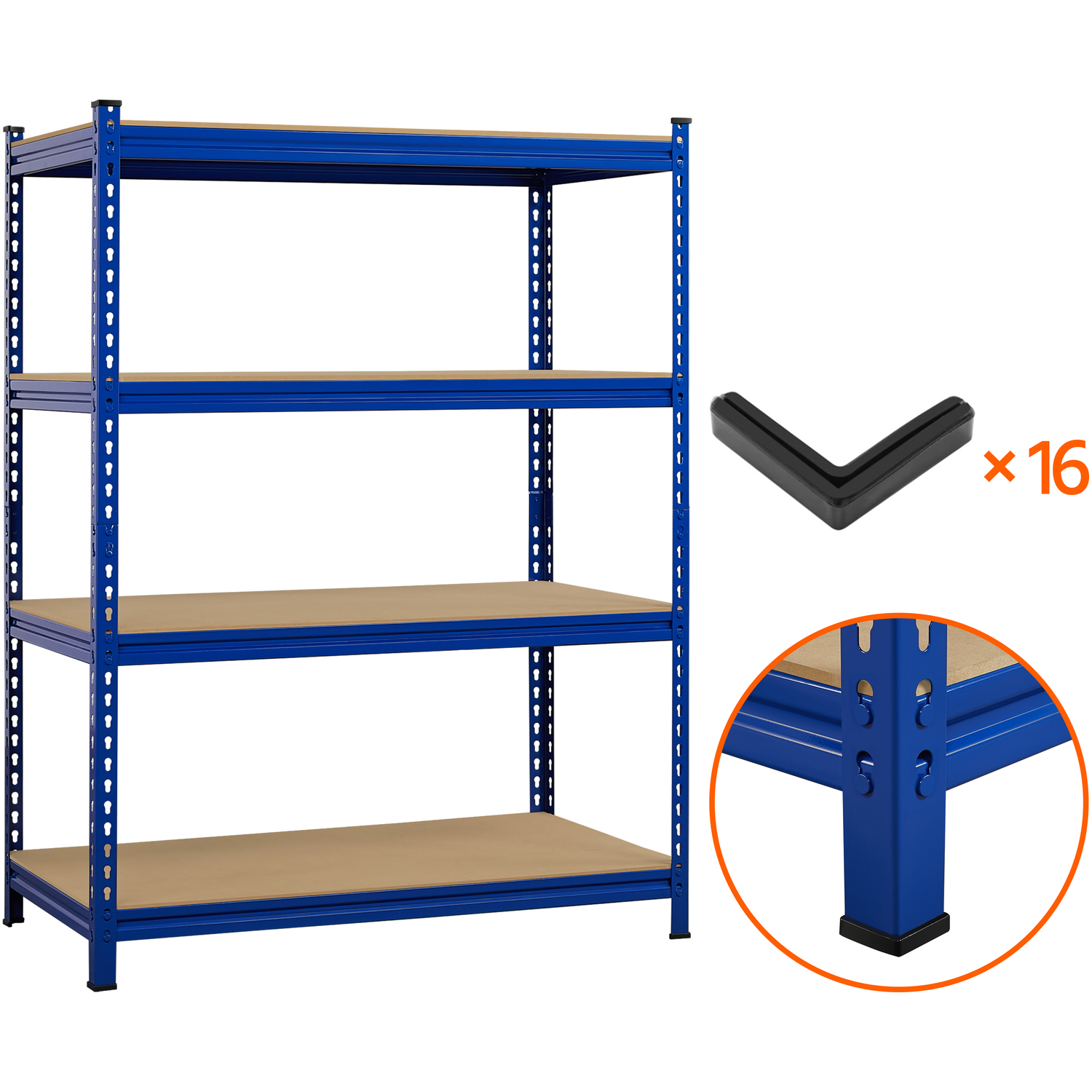 4-tier Adjustable Multipurpose Storage Shelf - Blue