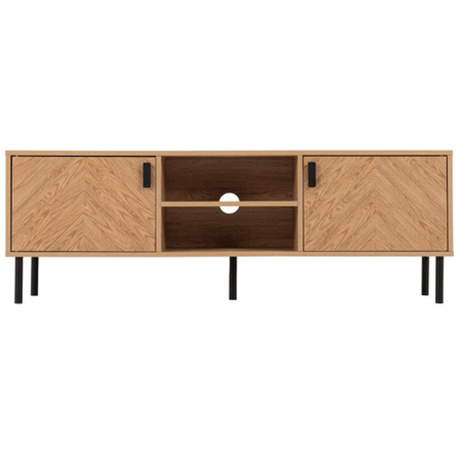 Leon 2 Door Tv Unit - Medium Oak