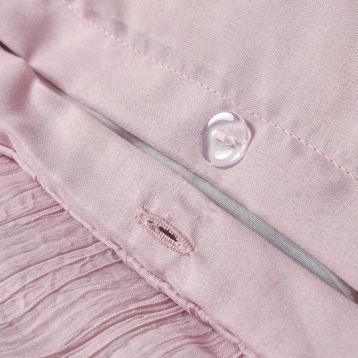 Crinkle Glitter Sequin Panel Shimmering Duvet Set - Pink