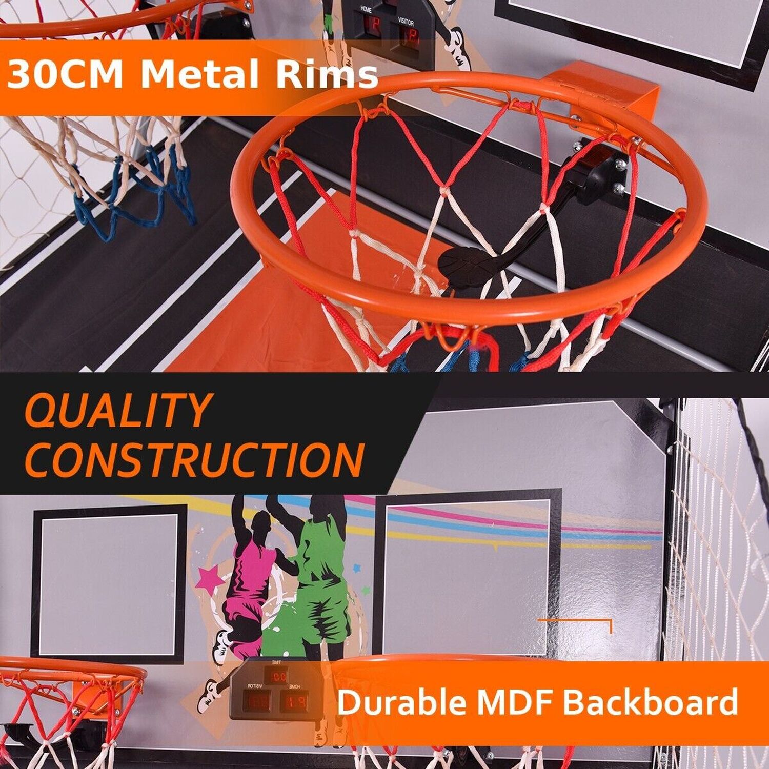 Foldable Double Shot Basketball Arcade Game