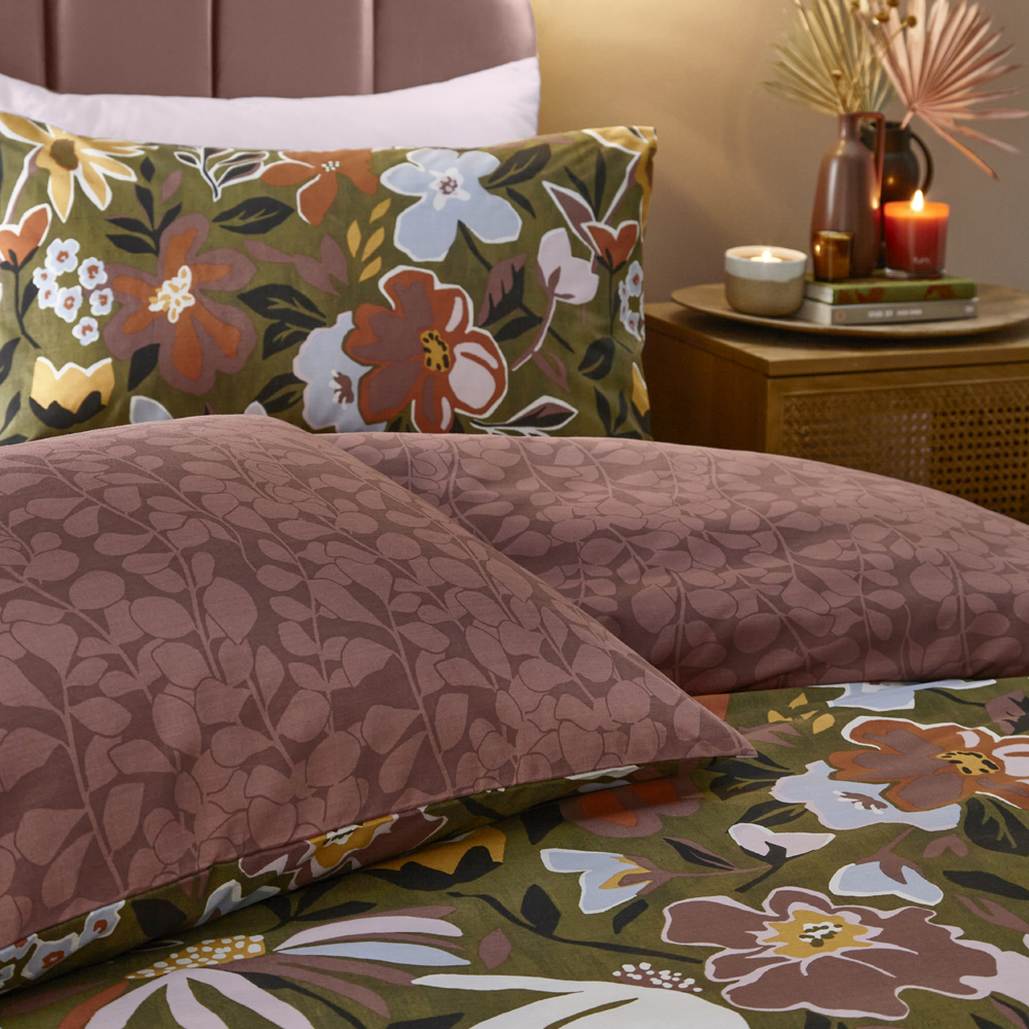 Asterea Floral Duvet Cover Set - Multicolour Double
