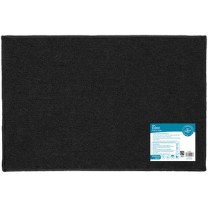 JVL Eden Machine Washable Doormat - Black, Large