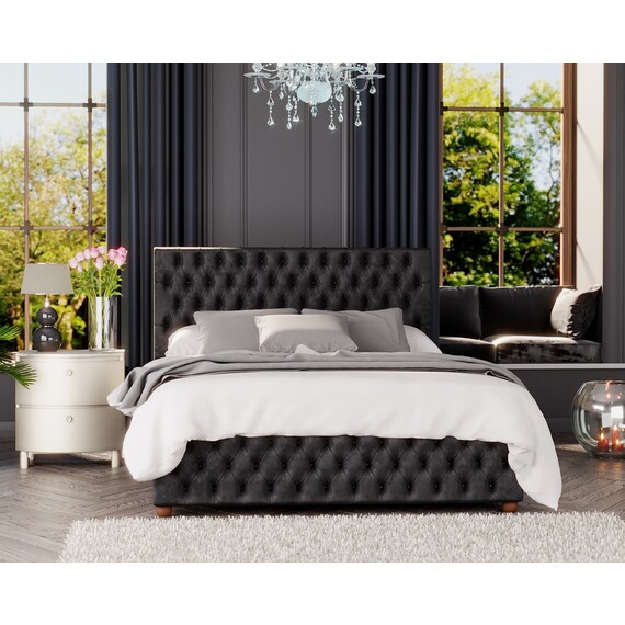 Seren Ottoman Storage Bed, Mirazzi Velvet Fabric