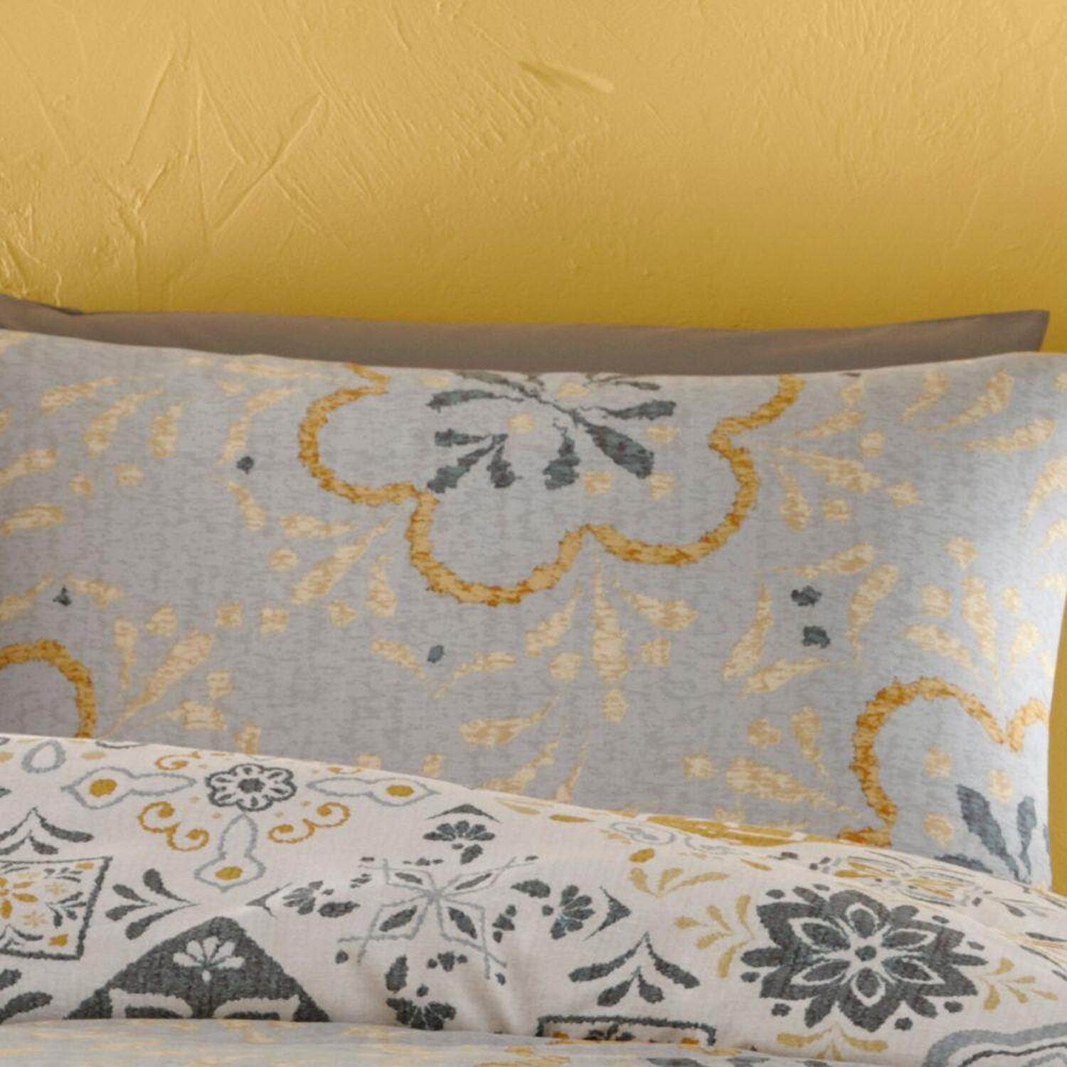 Morocco Print Duvet Cover Set - Yellow Double