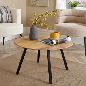 Natural Home Source Caribou Mango Wood Round Coffee Table  shot 6078260