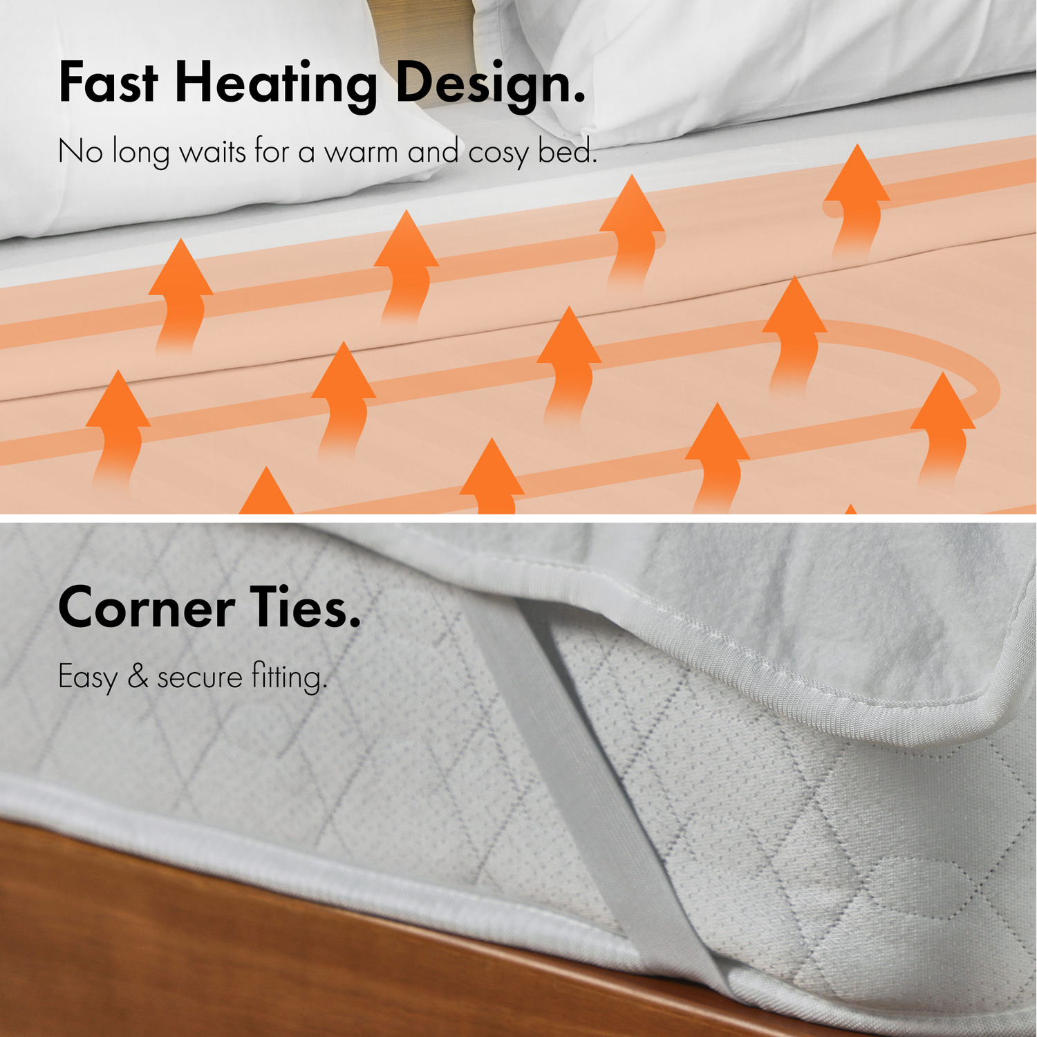 Electric Heated Under Blanket - White Double