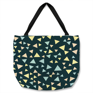 Yellow  Blue Triangles Tote bag