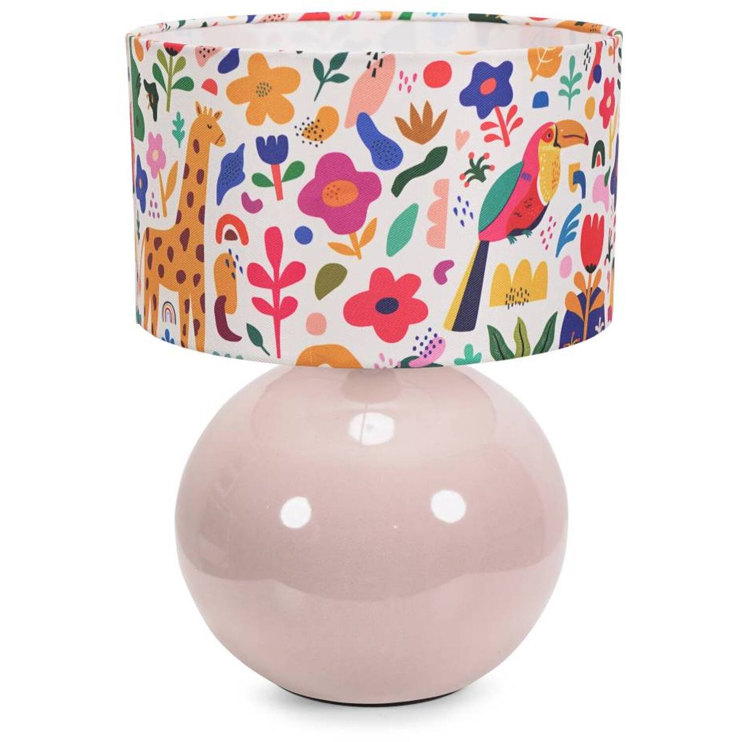 Bosco Stone Table Lamp Jungle Shade - Stone / Bulb Included