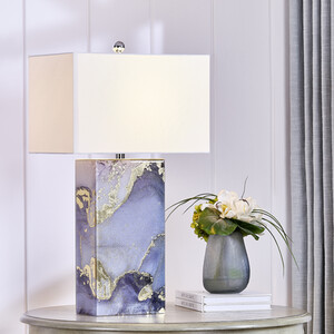 Marble Effect Glass Table Lamp