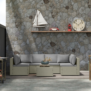 Outsunny Sectional Rattan Garden Furniture Set