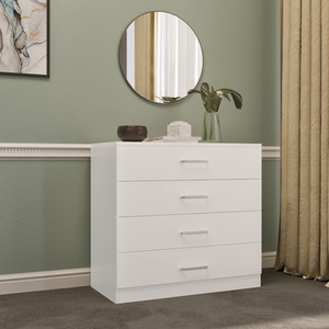 White Dakota 4 Drawer Chest  shot 7834738