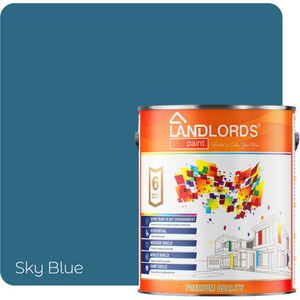 Sky Blue / 1l Landlord's Paint Matt Paint Smooth Matt Finish for Walls and Ceilings shot 8372600