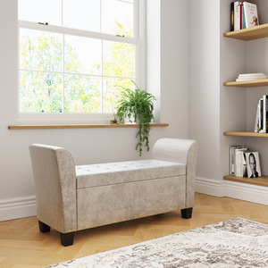 Oyster Crushed Velvet Verona Window Seat shot 8386262