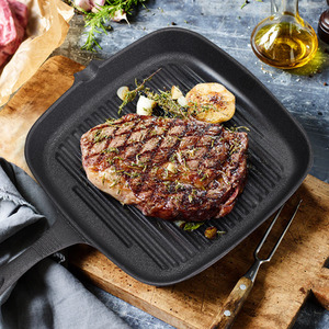 Cast Iron Frying Pan with Handle and Oil Spout