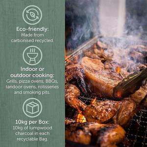 Ecoblaze Lumpwood Charcoal 10kg Bag Restaurant Grade with Minimum 70 of Carbon