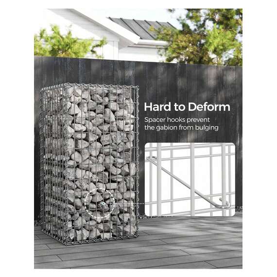 SONGMICS Gabion Stone Basket with Mesh
