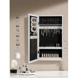 SONGMICS Wall Mount Mirrored Jewellery Cabinet