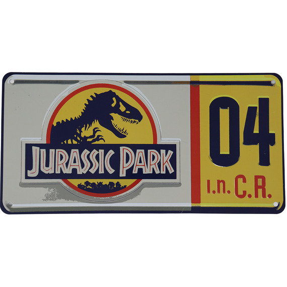 Jurassic Park Replica Number Plate Tin Sign