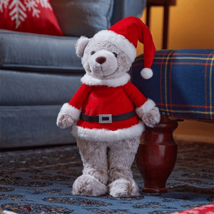 35cm Plush Standing Teddy Santa Christmas Decoration