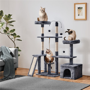 Yaheetech Plush Cat Tree Play Center for Cats and Kittens