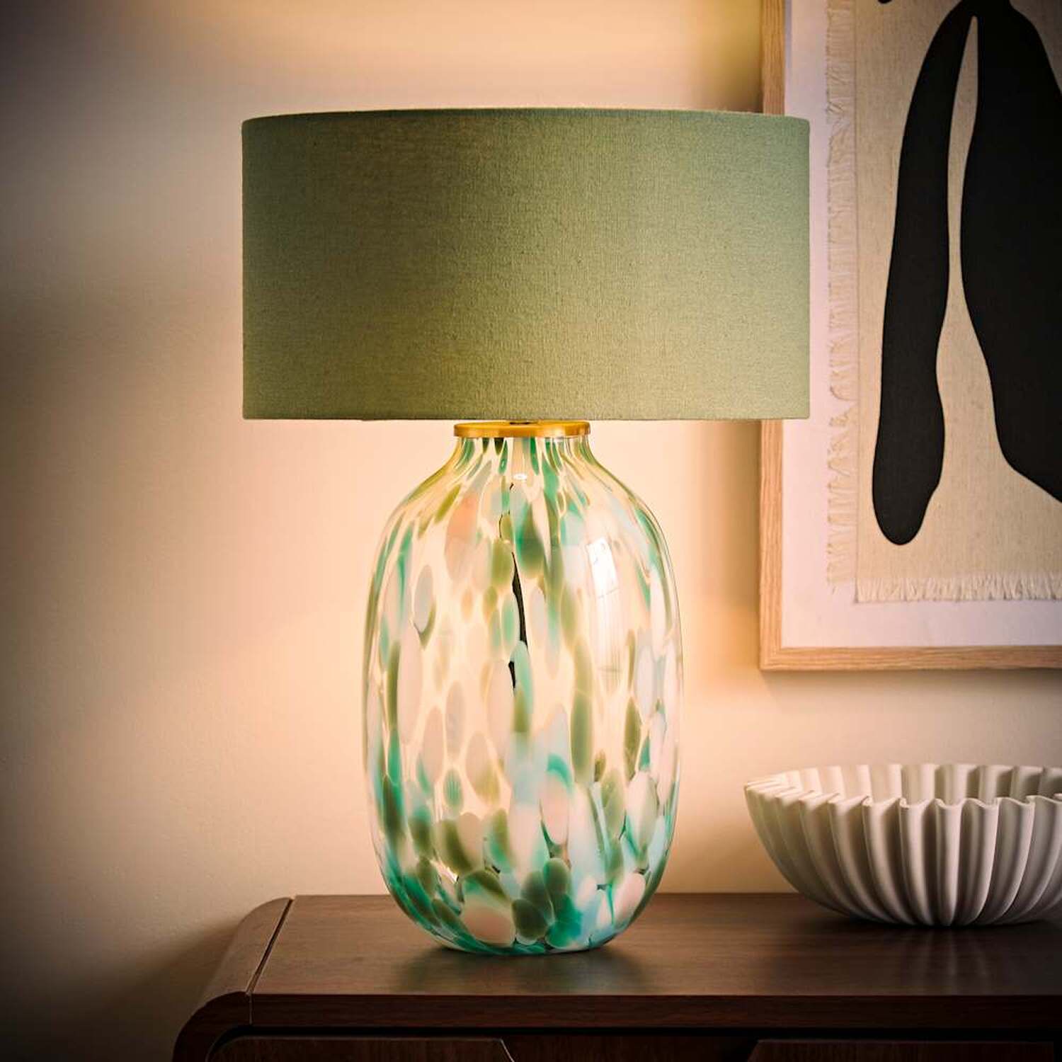 Image of Belinda Confetti Glass Table Lamp -&hellip;