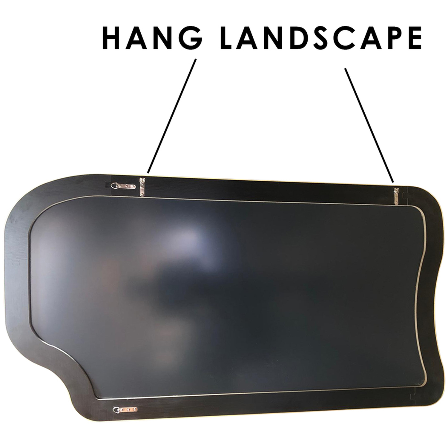 Modern Irregular Frame Leaner Mirror - Gold