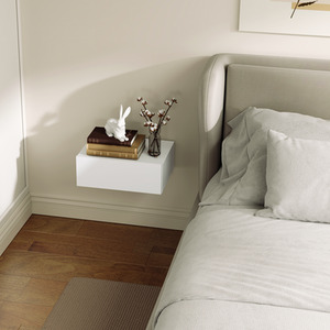 HOMCOM Wall-Mounted Side Table for Bedroom