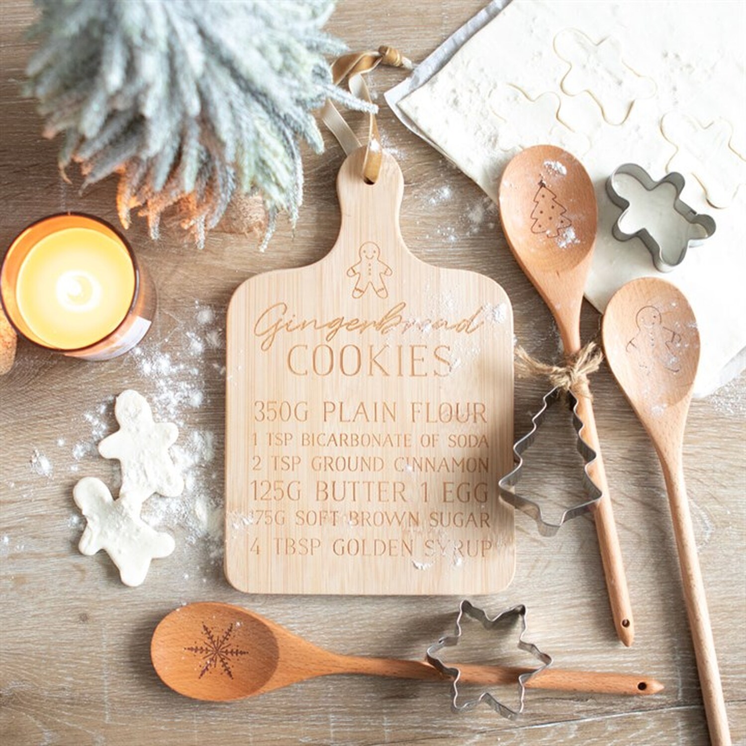 Image of Gingerbread Cookies Bamboo Serving Board For&hellip;