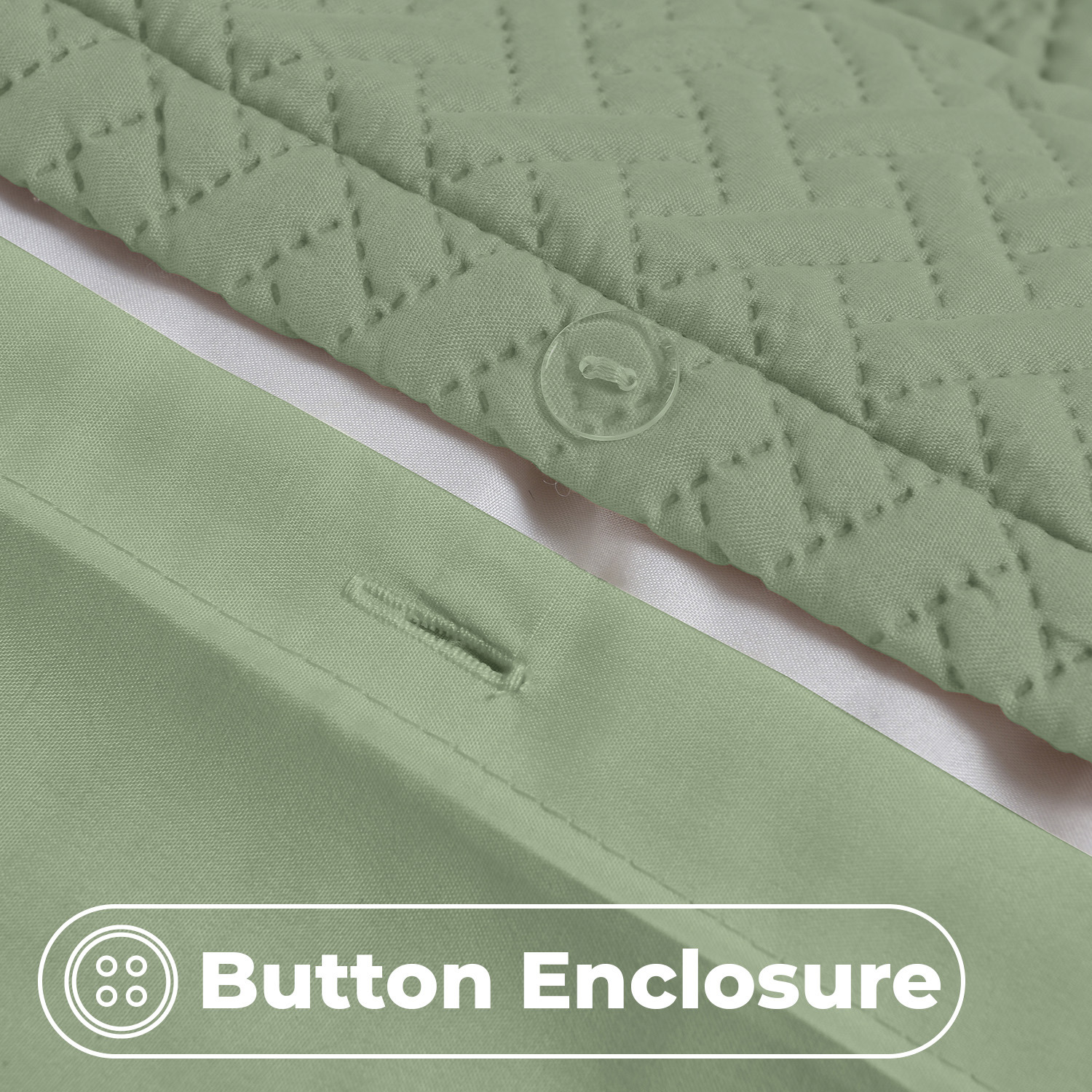 3d Embossed Allover Pattern Duvet Set - Sage King