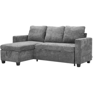 L-Shaped Corner Sofa Bed with Storage