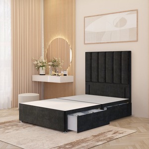 Austin Velvet Divan Bed Base with 54