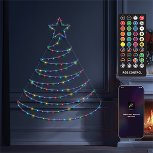 Xmas Haus Flat Tree Light RGB App Control Metal 150cm