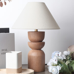 Adeal Wood Effect Table Lamp