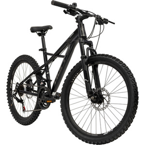 HUFFY Korros 24382W 24-Inch Black Hardtail Mountain Bike