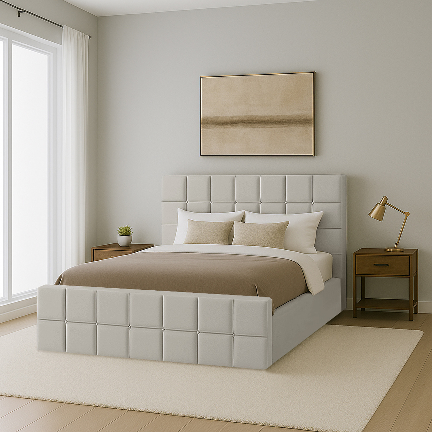Andrea Storage Bed - Silver King