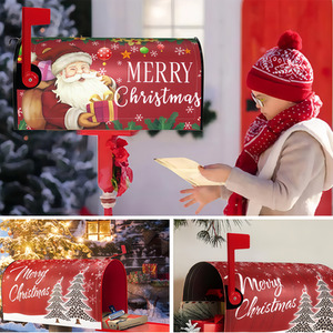 Christmas Print Mailbox Cover Protector