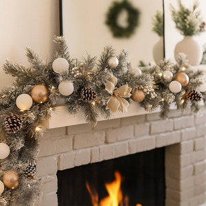 Christmas 6ft Snow Effect Garland Decoration