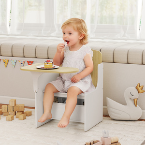 AIYAPLAY Kids Table and Chair Set with Storage Bins