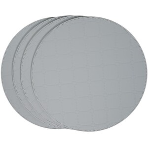 Pack of 4 Quilted Faux Leather Placemats