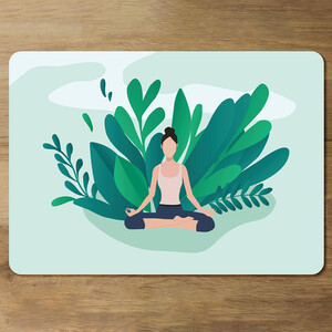 Woman Meditating Designer Placemat Set