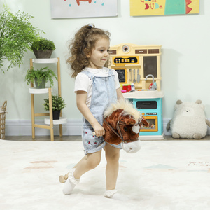 AIYAPLAY Stick Horse with Wheels Real Neighing