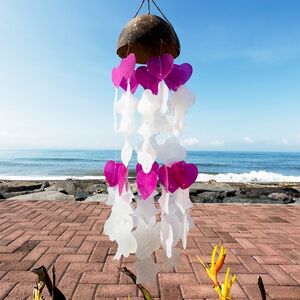Coconut  Capiz Windchimes and Mix Shapes 35cm