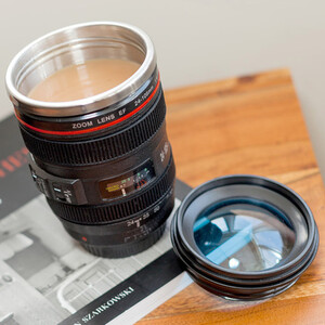 Camera Lens Mug With Lid