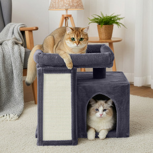 Small Cat Tree, Cat Tower Condo, Scratching Ramp