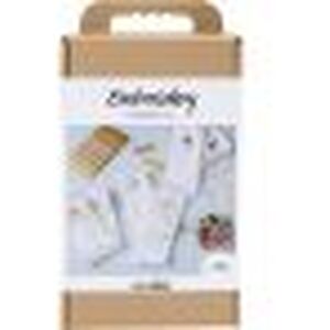 Craft Kit Embroidery Socks White DIY Fashion Set