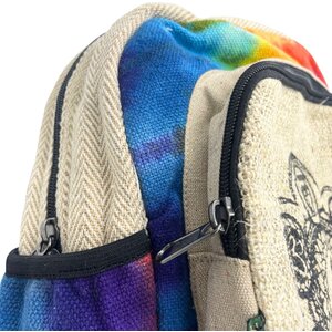 7 Chakra Tiedye Hemp Backpack - Stylish, Durable  Eco-Friendly